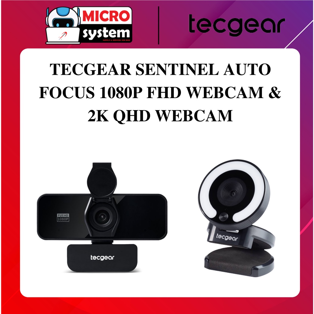 TECGEAR SENTINEL 2K QHD/ AUTO FOCUS 1080P FHD Webcam [Auto Focus ...