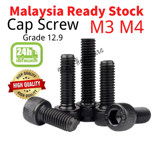 M3 M4 Socket Cap Screw Hex Key Screw Head allen bolt skru kepala