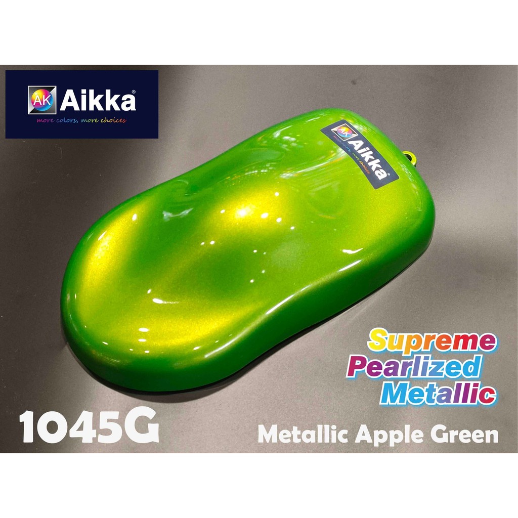 Aikka 1045g Metallic Apple Green Supreme Pearlized Metallic 2k Car Paint Shopee Malaysia