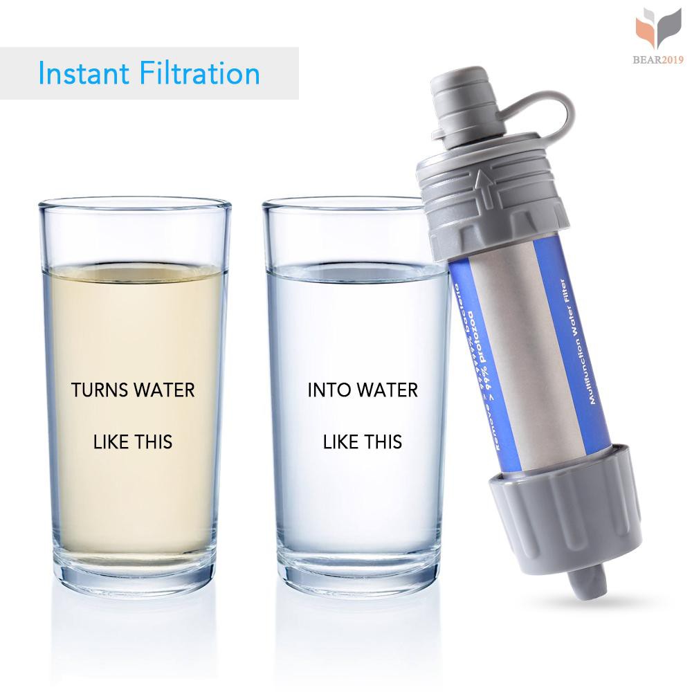 Outdoor Water Filter Straw Water Filtration System Water Purifier Emergency Preparedness Camping Traveling Backpacking