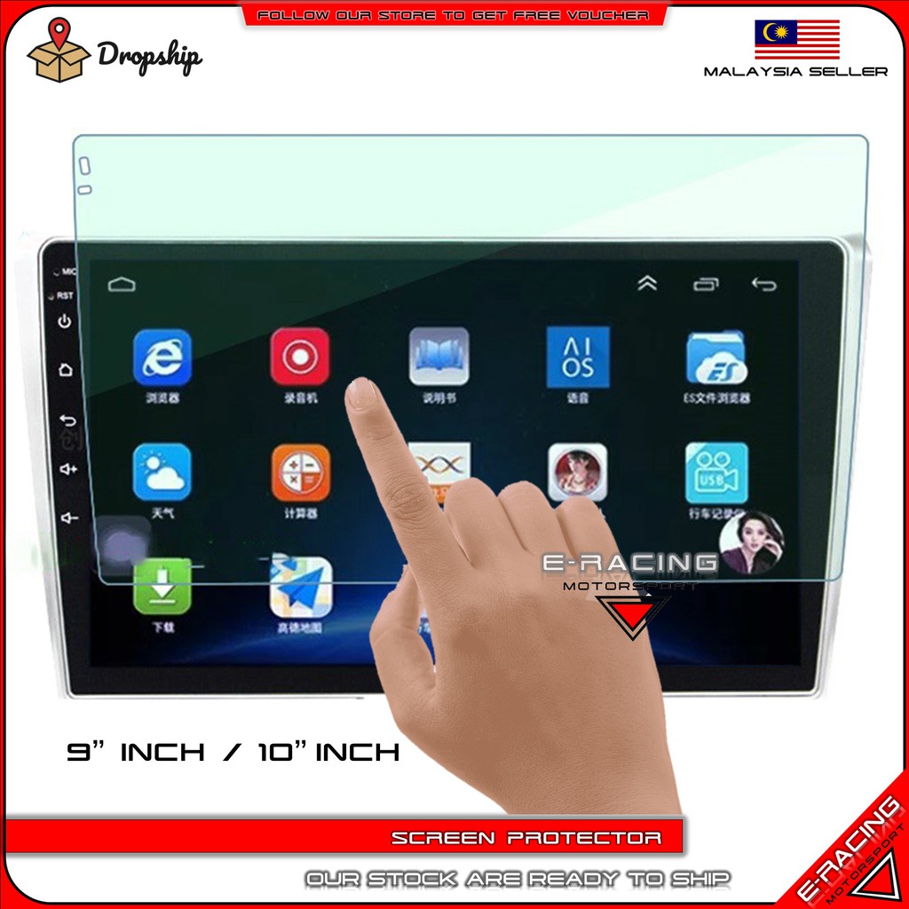 Screen Protector For Car Android Player 9" & 10" inch Shopee Malaysia