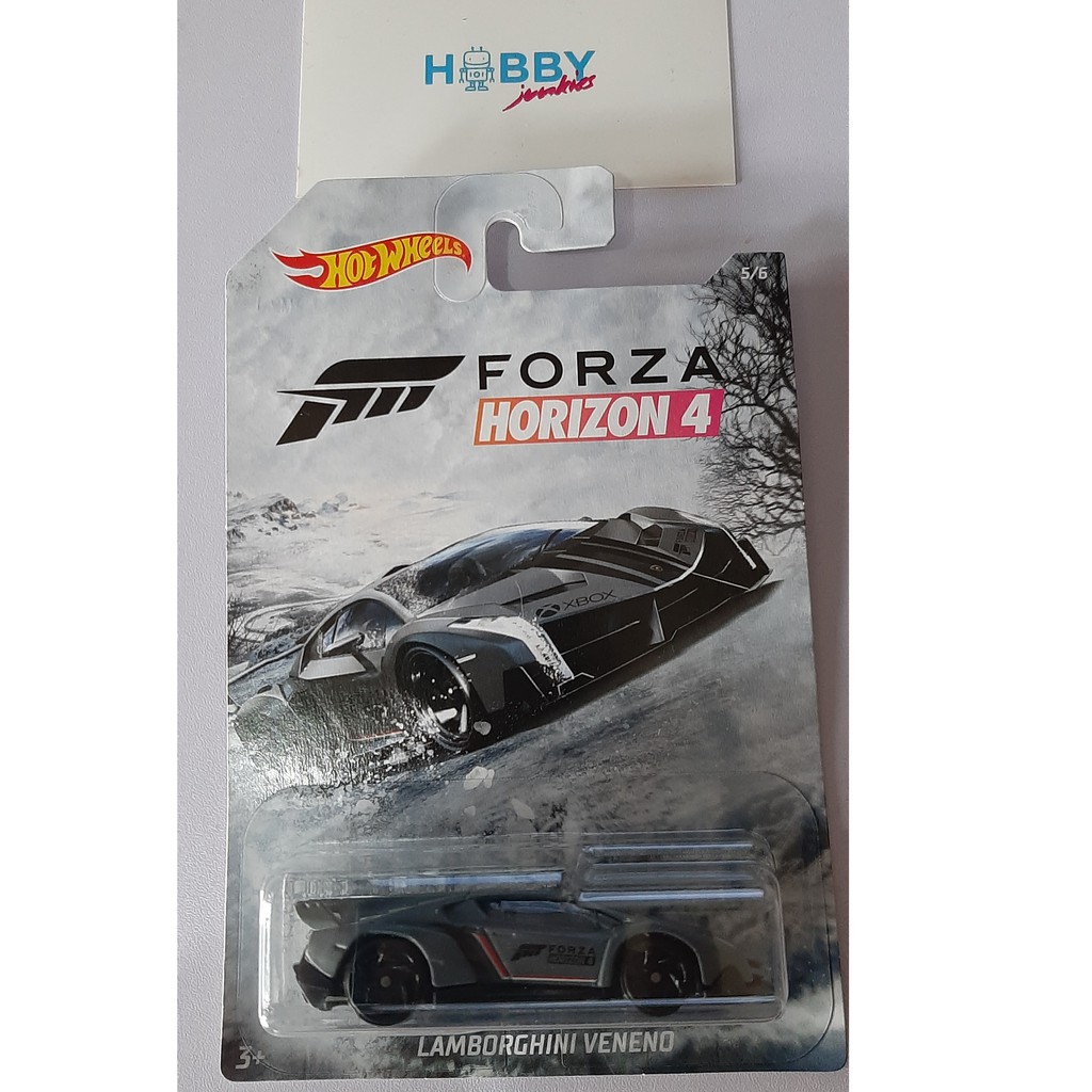 Hot Wheels Forza Horizon 4 Lamborghini Veneno Die-Cast Car - 1:64 Scale Gray Model - View #6