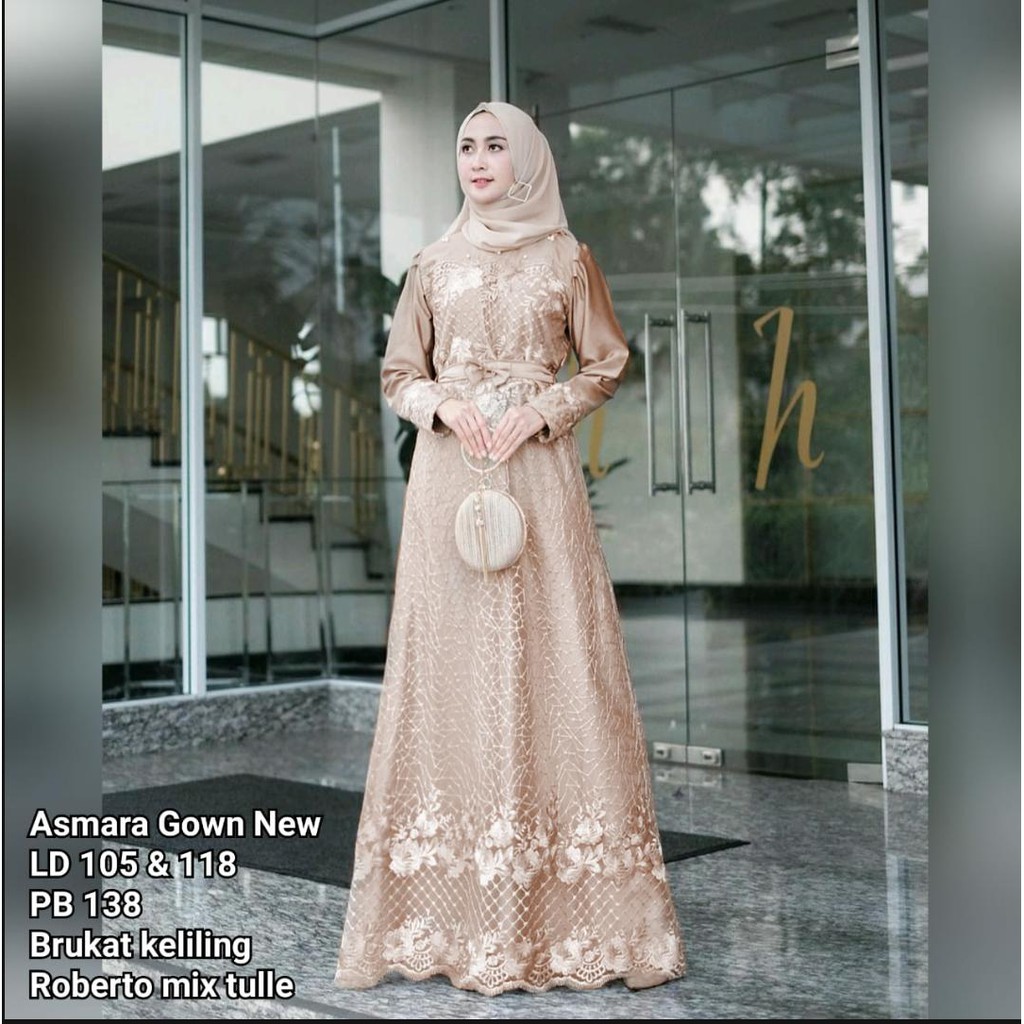 model gaun brokat mewah terbaru 2022 non hijab di malaysia