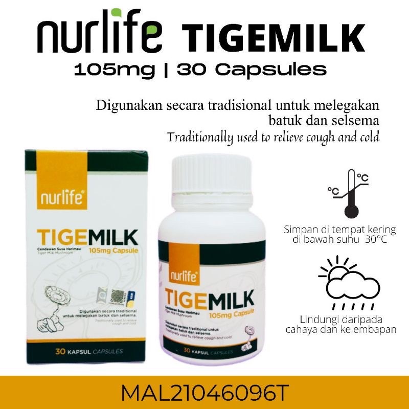 TIGEMILK Cendawan Susu Harimau NURLIFEMUKARA (traditionally used to