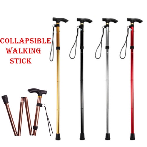 Tongkat Hiking Stick Adjustable Folding Walking Stick