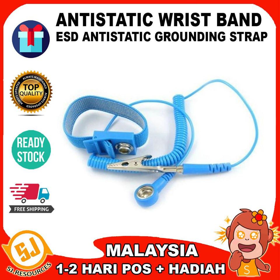 ESD Antistatic Grounding Wristband Strap Shopee Malaysia
