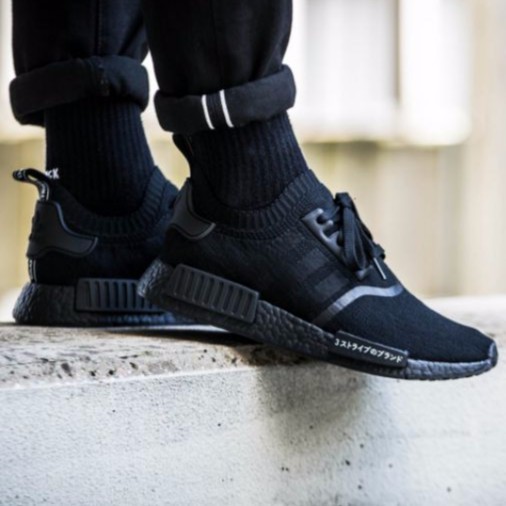 lever planer aldrig Original Adidas NMD R1 PK Japan Pack \"Triple Black\" Travel shoes | Shopee  Malaysia