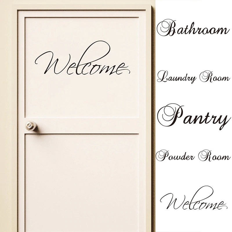 Memories888 My Vintage Wall Sticker Toilet Sign Toilet Door Decal Transfer Toilet Sticker Quote Wall Stickers Cafe