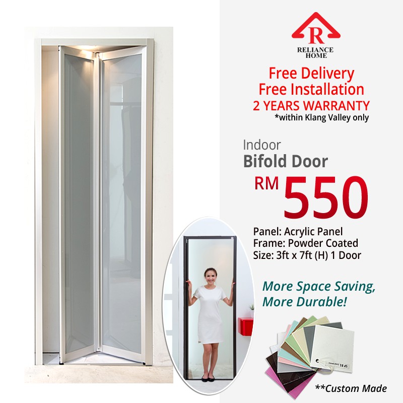 Bifold Door (Acrylic Panel 1/4 Louvres) FD117 ubicaciondepersonas