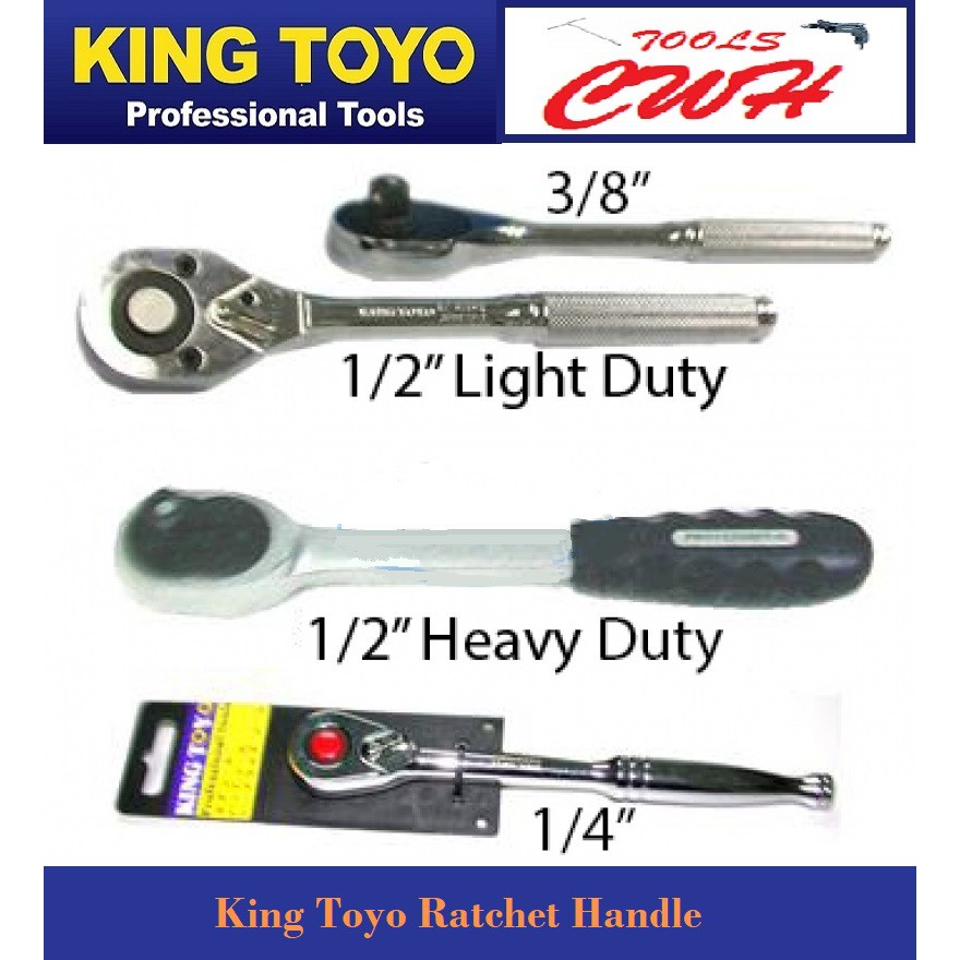 King Toyo Ratchet Handle STANLEY TOPTUL BONDHUS DEWALT SATA SATAGOOD 1/