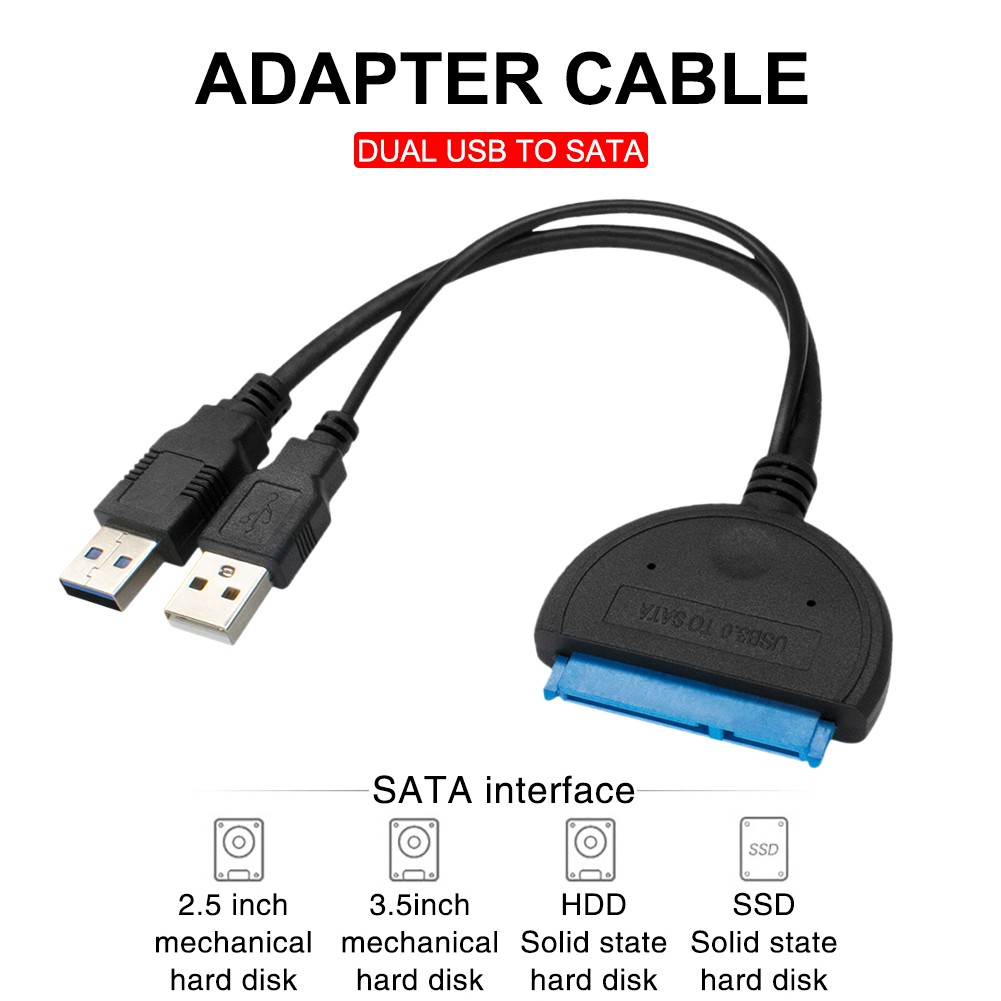 Usb 3 0 To Sata Adapter Cable External Hard Disk Adapter 2 5 Inch 3 5 Inch Drive Hdd Ssd Cable Converter Shopee Malaysia