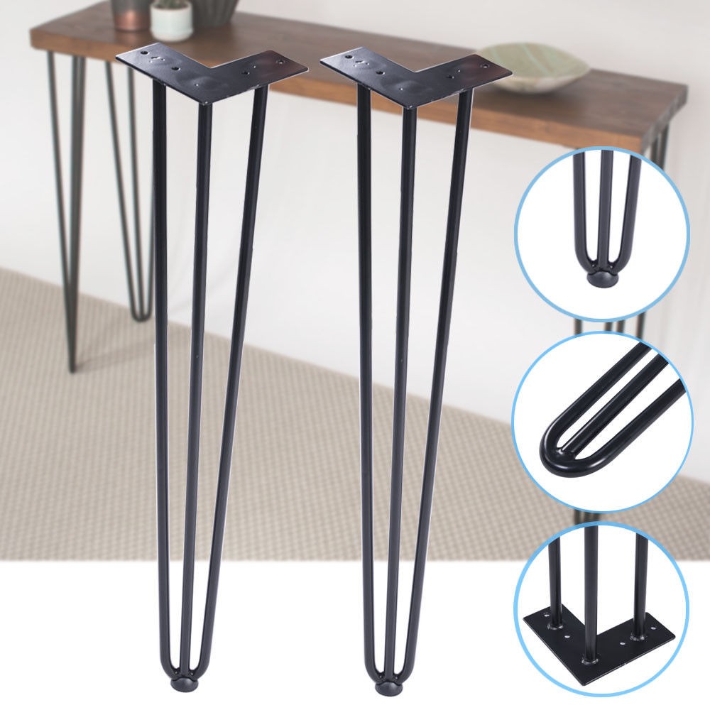 Hairpin Table Legs Set Dining Table Bench Desk Steel Legs Size 41