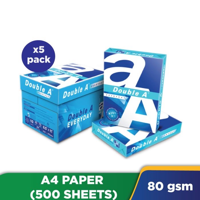 Double A A4 Paper 80gsm (5 Reams X 500 Sheets) (D) | Shopee Malaysia