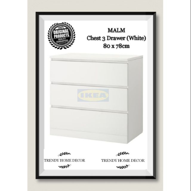 Ikea Malm Chest 3 Drawer Rm229 X2 Rm 458 Rm 198x2 396 Pack In 2