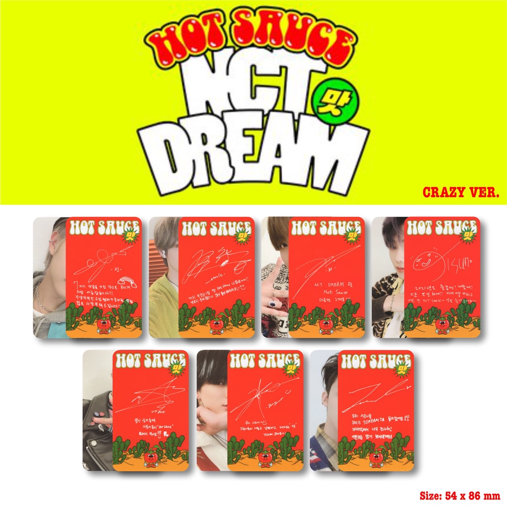 Photocard Nct Dream Hot Sauce Crazy Ver Unofficial Shopee Malaysia