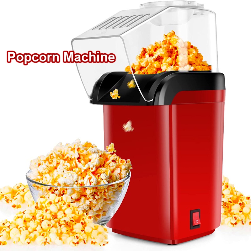 Electric Popcorn Maker Hot Air Blowing Popper Household Automatic Machine Pop Corn Mesin