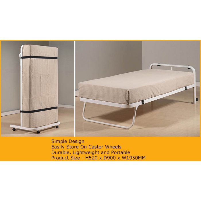Vertical Steel Bed Frame. Stand up bed for easy storage and space