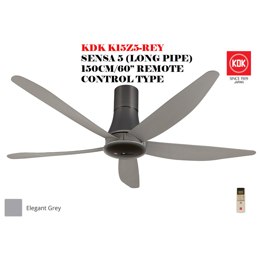 Kdk Sensa 5 K15z5 Rey Qey 150cm 60 Dc Motor 5 Blade 9 Speed Ceiling Fan With Temperature Sensor Equipped