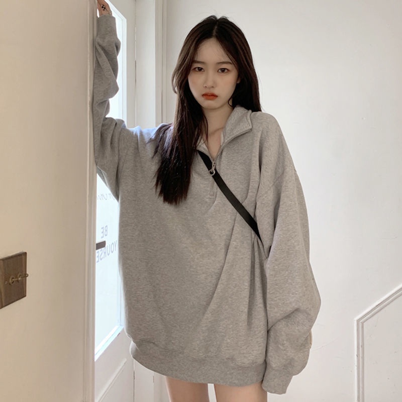 Reokoou Fleece Plush Sweatshirt for Women Button Hem Patchwork Sweater Plus Size Hoodie Shaggy Blouse Casual Soft Top 