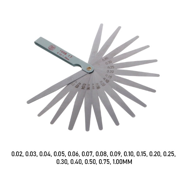🌹[Local Seller]  0.02 to 1mm Feeler Gauge 17 Blades Thickness Measurement Tools tolok Matrik 矩阵规