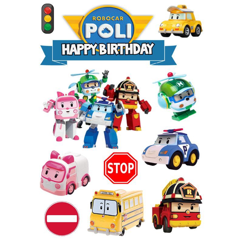 Robocar Poli Topper Cake | Shopee Malaysia