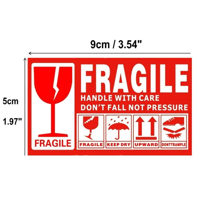 1000 Pcs Fragile Sticker Warning Label Poslaju Courier Urgent Sticker Mudah Pecah Shopee Malaysia