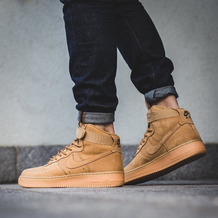 wheat high top air force ones