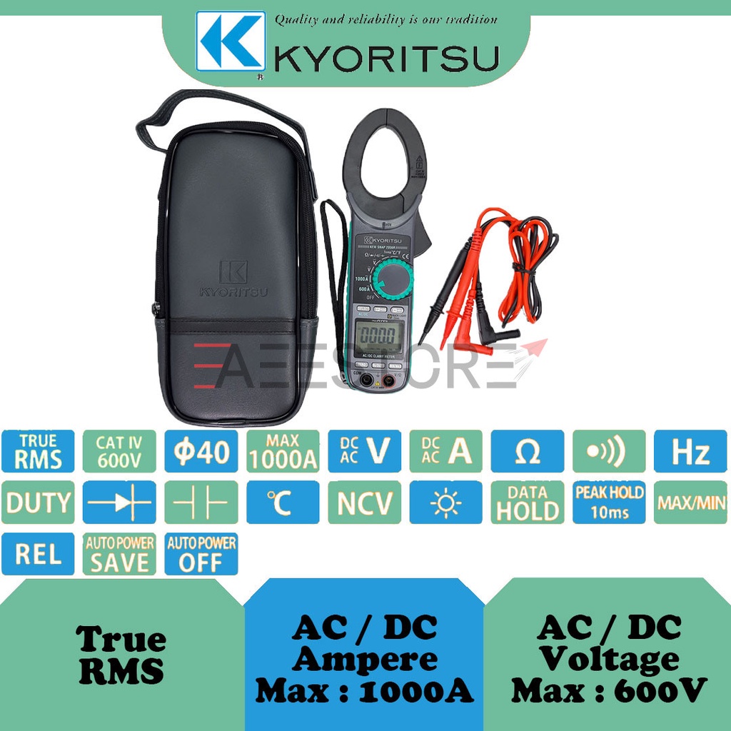 (Original) Kyoritsu KEW 2056R AC/DC Digital Clamp Meter Shopee Malaysia