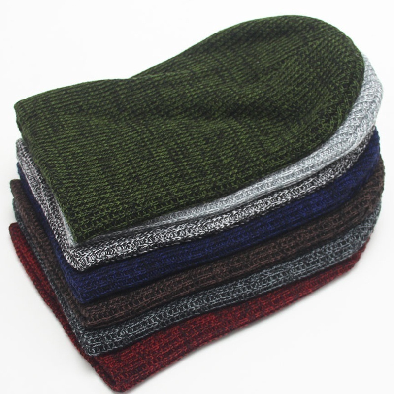 Multi Have Stay Cozy this Winter Handmade Striped Knitted Beanies Unisex Hats Outdoor Skiing Snow Fun - Image 3