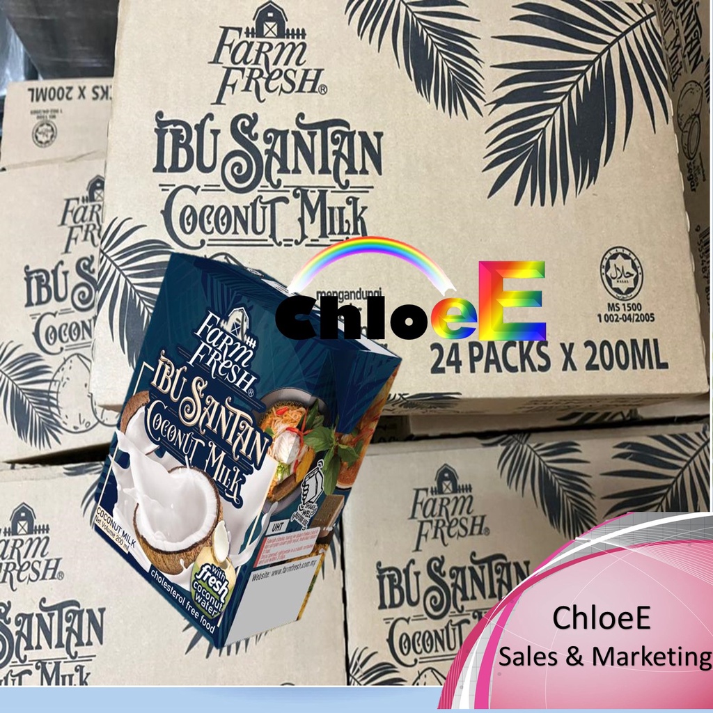 FARM FRESH COCONUT MILK CARTON 200ML X 24 PACKS READY STOCKS