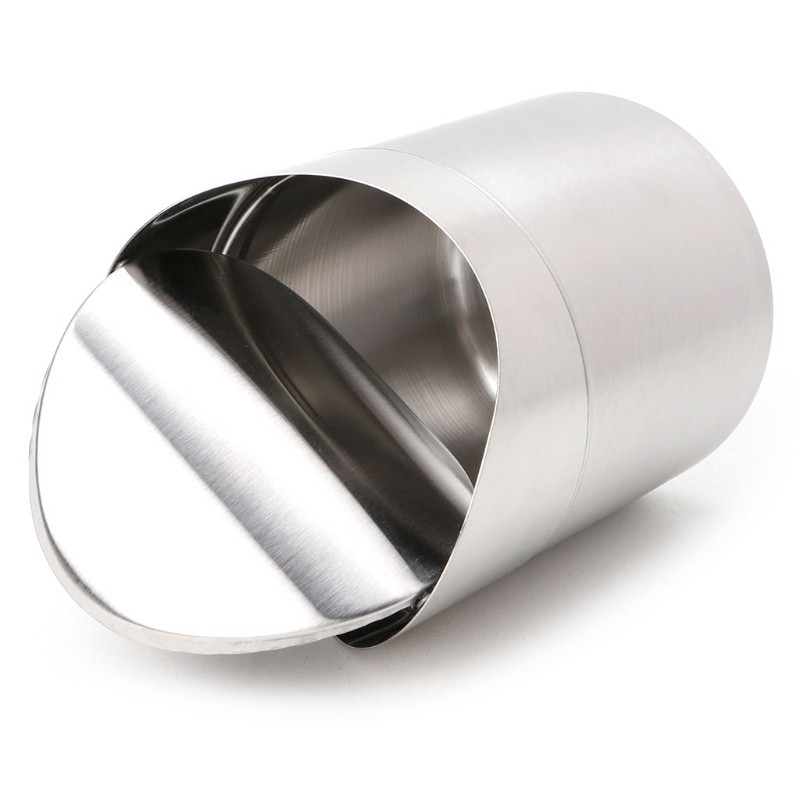 Stainless Steel Desk Trash Bin Countertop Waste Can With Shopee