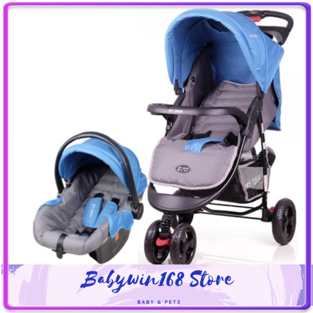 My Dear Blue 2 In 1 Baby Stroller With Baby Carrier Safety And Comfort For Baby Value Shopee Malaysia