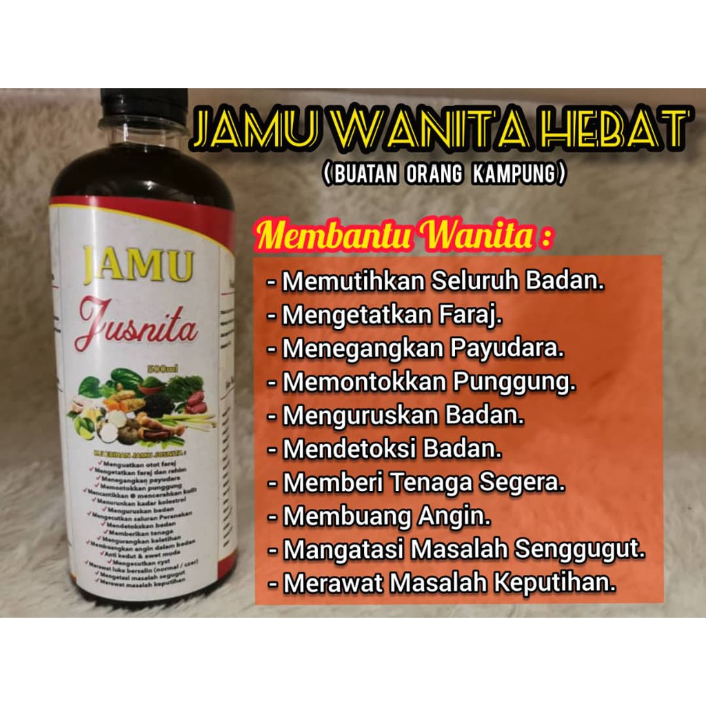 Jamu Jusnita Ketat Putih Jus Tradisional Orang Kampung Shopee Malaysia