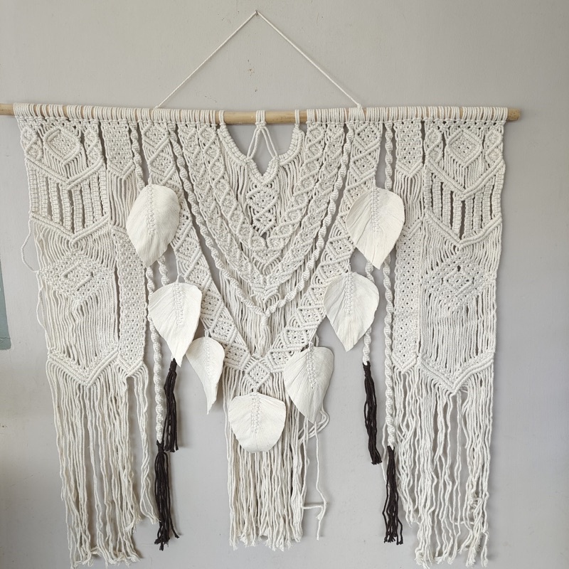 Leaf Macrame Hiasan Dinding Wall Decoration Macrame Besar Large Macrame