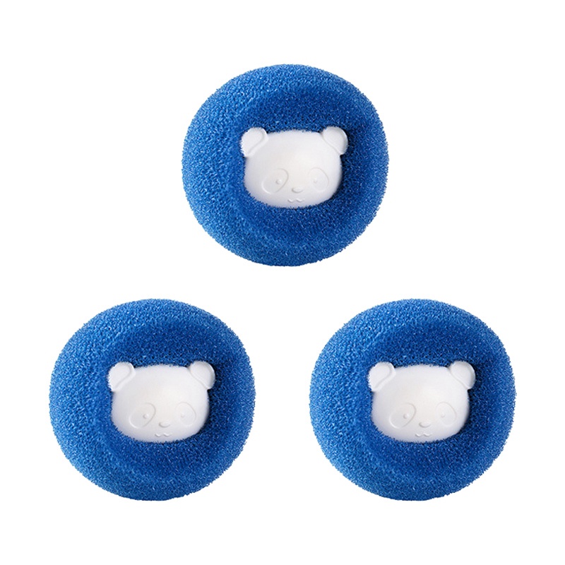 3Pcs Reusable Hair Remover Washing Machine Hair Catcher Laundry Ball Clothes Anti-winding Adsorption Hair Removal Cleaning Ball for Clothing Dog Cat Pet Hair Remove 