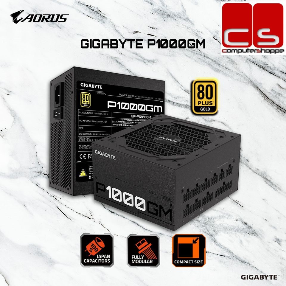 Gigabyte P1000GM 80+ Gold Full Modular Power Supply Shopee Malaysia