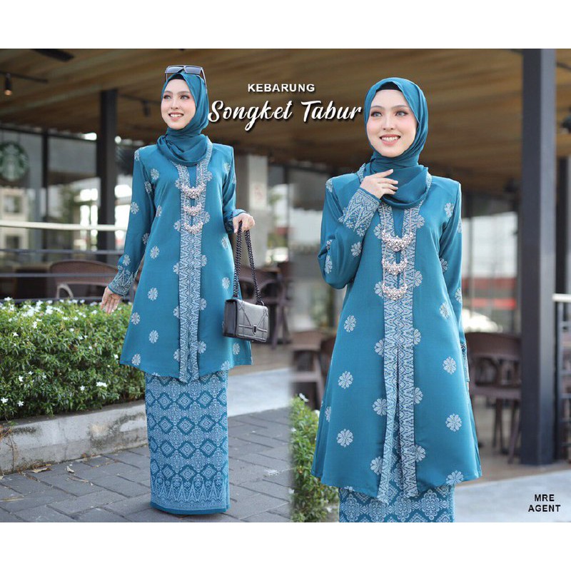 New Design Kebarung Songket Tabur Baju Kebarung Muslimah Shopee Malaysia