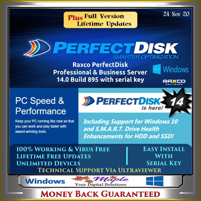 Raxco Perfectdisk Professional Business Server 14 0 Build 5 With Serial Key 100 Working For Windows Shopee Malaysia