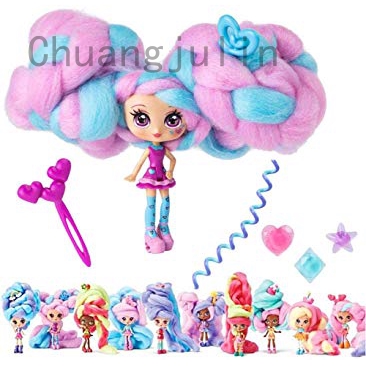 doll with cotton candy hair