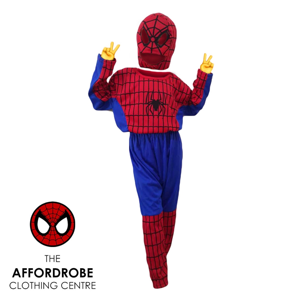 Spiderman Kids Costume Set Outfit Shirt Pants Mask Cosplay Superhero Halloween Baju Spiderman Budak Kostum 孩童蜘蛛侠服套装 Shopee Malaysia