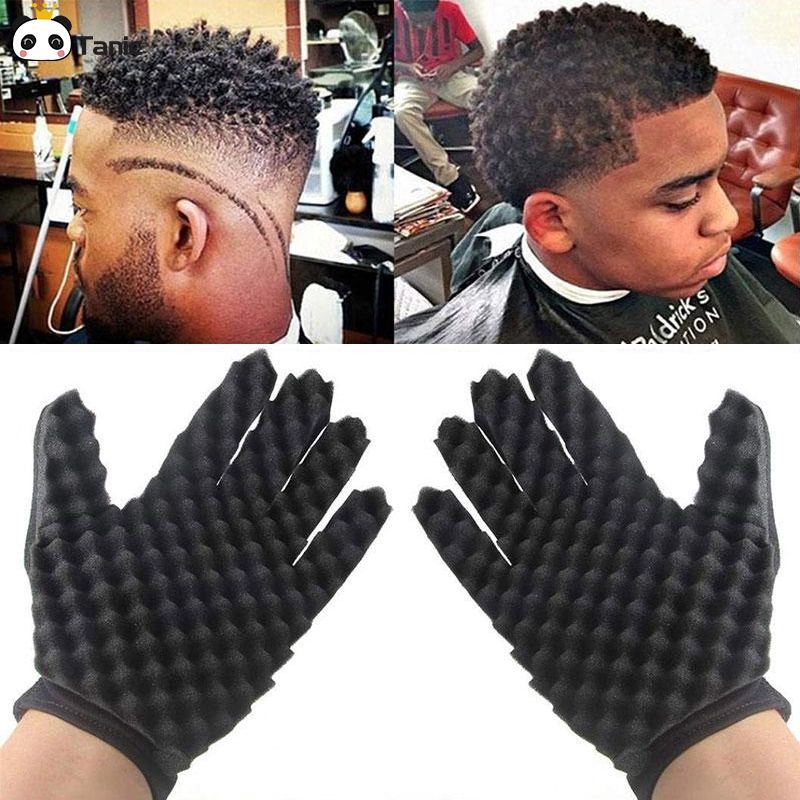 Magic Curl Hair Sponge Gloves For Barbers Wave Twist Brush