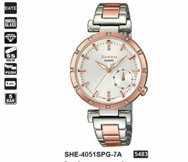 casio sheen swarovski ladies watch price