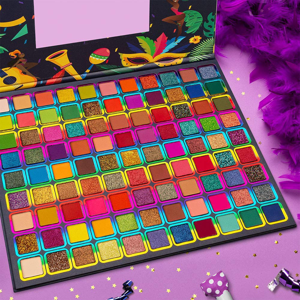 Qing Beauty Brazilian Carnival Palette Big Size Eyeshadow 99 Colors of