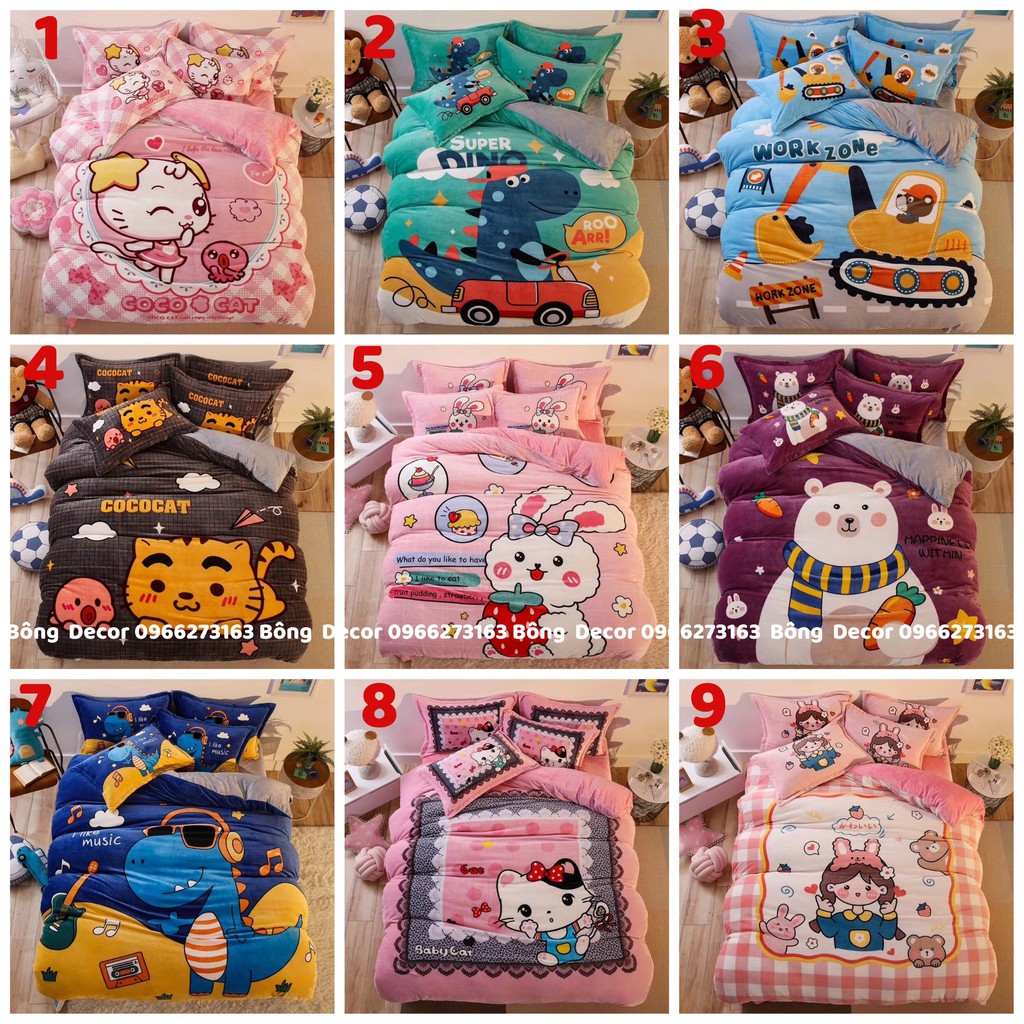 Imported Lovely 3D Velvet Bedding Set, Soft, Thick Fabric Shopee Malaysia