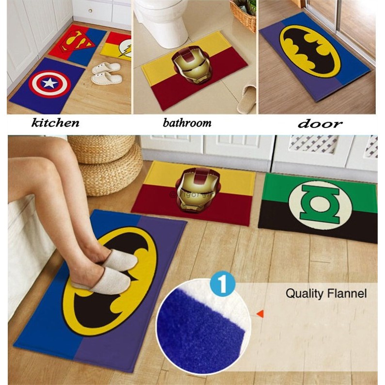 Marvel Avengers Carpet Plush Toys Batman Spiderman Iron Man Captain America Rug Flannel Gift For Kids Shopee Malaysia