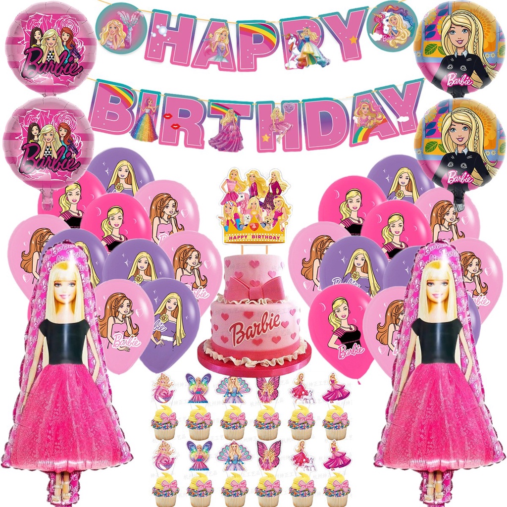 Princess Barbie birthday party decoration barbie balloon birthday decor