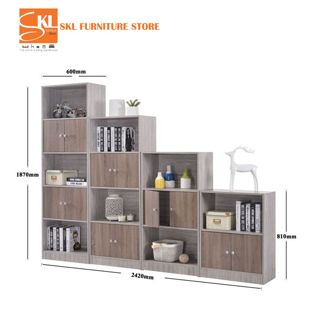 2 3 4 5 Tier Bookshelf Cabinets Shopee Malaysia