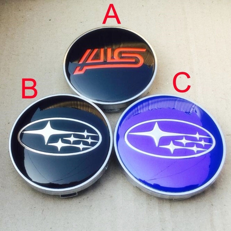 Subaru Black 60 MM Legacy Fit: Forester Impreza 4Pcs Wheel Center Hub Cap