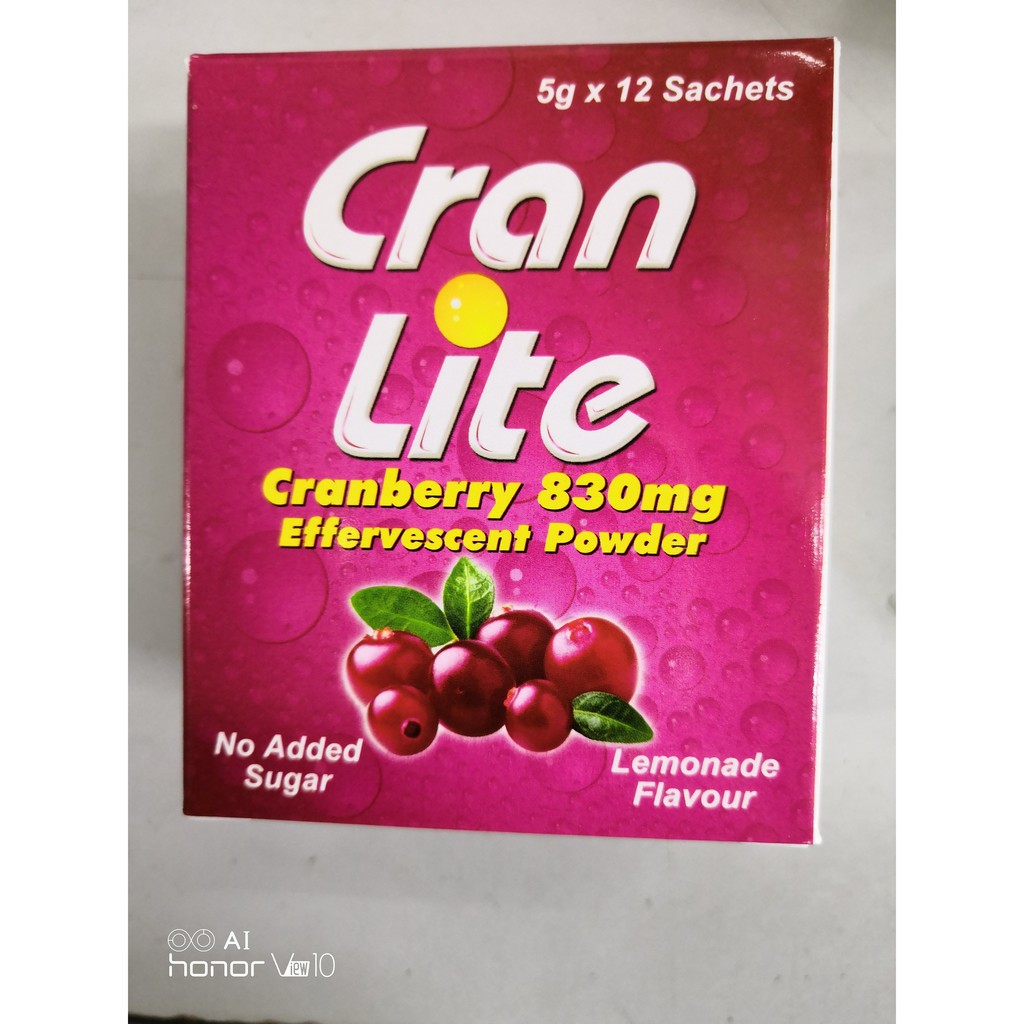 CRAN LITE CRANBERRY 830MG EFFERVESCENT POWDER 5G X 12'S Shopee Malaysia