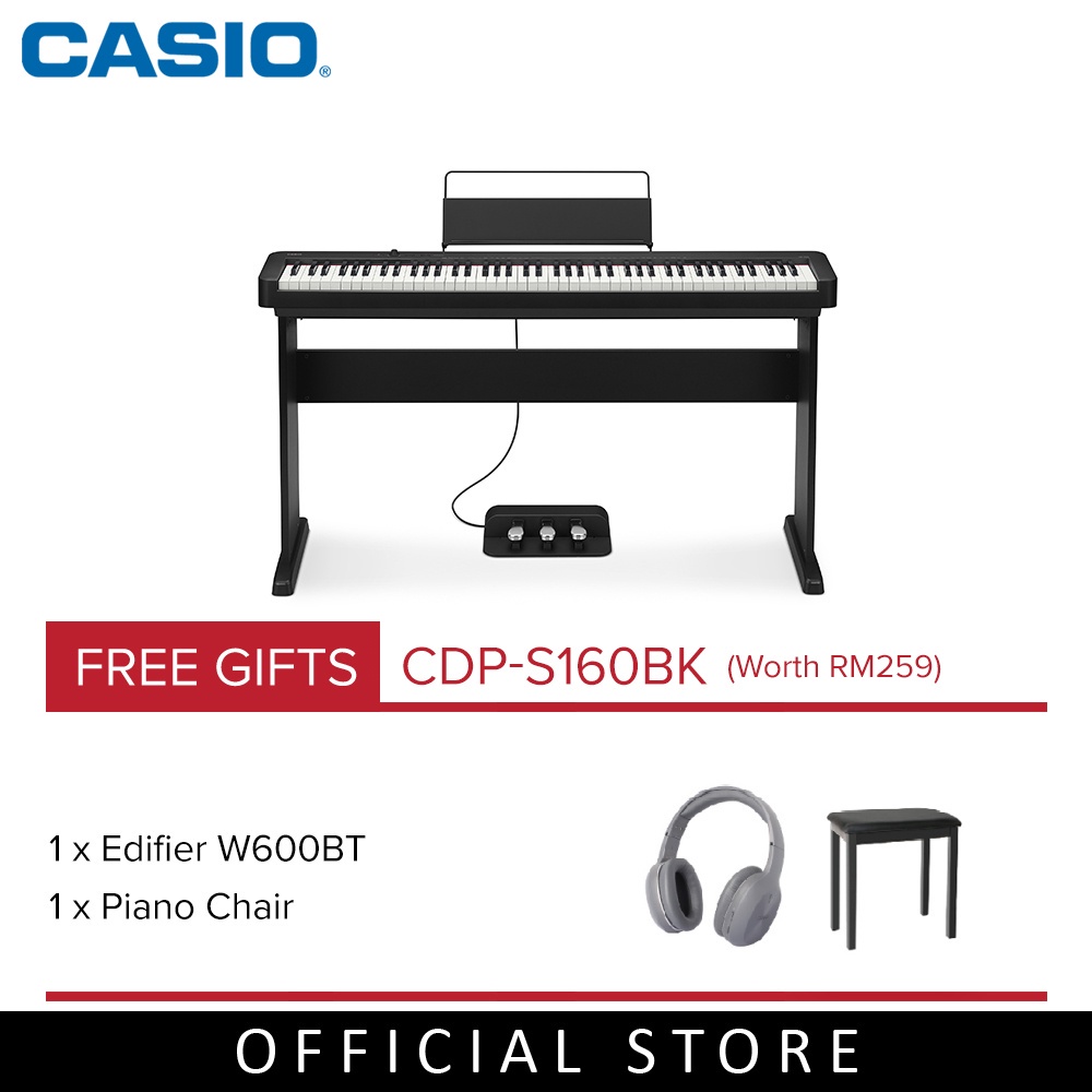 CASIO Digital Piano CDPS160BK Black (Full Package) Shopee Malaysia